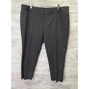 Liz Claiborne Emma Classic Capris Womens 18P Petites Career Cropped Black White